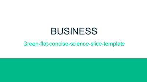 Modèle de diapositive scientifique concis plat vert