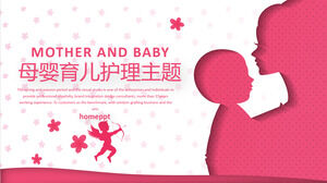 الأم والطفل الوردي موضوع رعاية الطفل تحميل قالب PPT