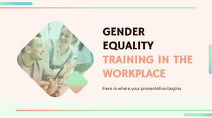 Formación sobre igualdad de género en el lugar de trabajo
