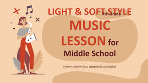 Lezione di musica in stile leggero e morbido per la scuola media