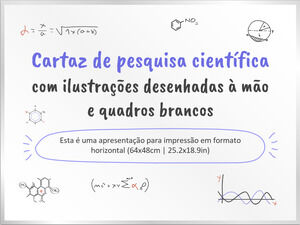 Poster di ricerca scientifica stile illustrazione disegnata a mano lavagna