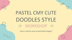 Pastell-CMY-Palette, Workshop im niedlichen Doodle-Stil