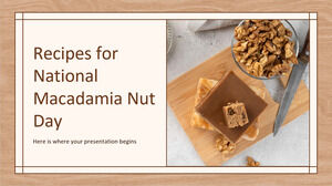 Recettes pour la Journée nationale de la noix de macadamia