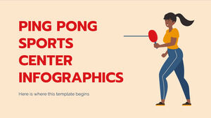 Infografía del centro deportivo de ping pong