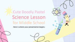 Pelajaran Sains Doodly Pastel Lucu untuk Sekolah Menengah