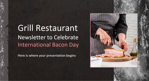 Boletín de Grill Restaurant para celebrar el Día Internacional del Tocino