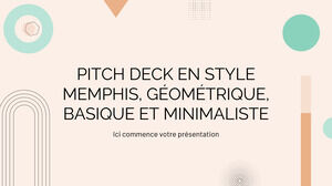 Einfaches und minimalistisches geometrisches Memphis Pitch Deck