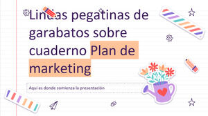 Pretty Doodle Stickers Estilo de cuaderno Plan de marketing