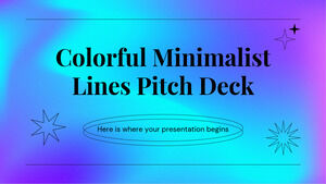 Linii minimaliste colorate Pitch Deck