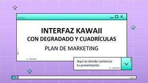 Interfață Kawaii cu plan de marketing Gradient & Grids