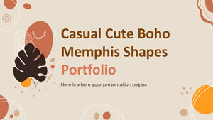 Lässiges, süßes Boho-Memphis-Formen-Portfolio