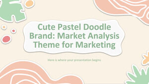 かわいいパステル落書きブランド: マーケティングのための市場分析テーマ