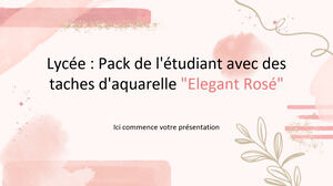 Elegant Rose Watercolor Stains Student Pack for High School Education