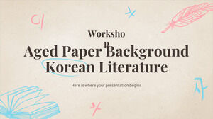 Alter Papierhintergrund, Workshop zur koreanischen Literatur