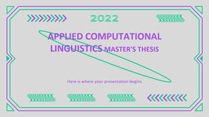 Магистерская диссертация по прикладной вычислительной лингвистике