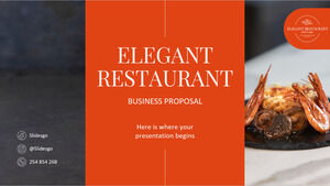 Eleganter Restaurant-Geschäftsvorschlag