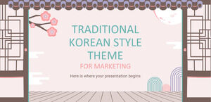 마케팅을 위한 한국 전통 스타일 테마