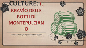 الثقافة الإيطالية: Il Bravio delle Botti di Montepulciano - مناقشة أطروحة