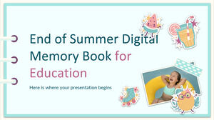 Digitales Erinnerungsbuch zum Ende des Sommers für Bildung