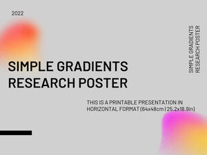 Poster de cercetare a gradientelor simple