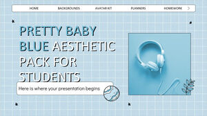 Grazioso pacchetto estetico Baby Blue per studenti