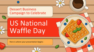 Десертная бизнес-кампания, посвященная Национальному дню вафель в США