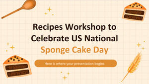 庆祝美国全国海绵蛋糕日的食谱研讨会