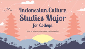Studi sulla cultura indonesiana Maggiore per il college