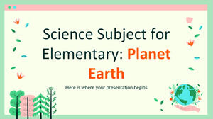 Materia de Ciencias para Primaria: Planeta Tierra