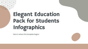 Paquete educativo elegante para infografías de estudiantes