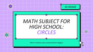 Matéria de Matemática para o Ensino Médio - 10º ano: Círculos