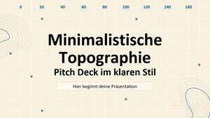 Minimalistisches Topographie-Pitch-Deck im klaren Stil