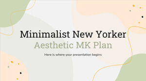 Minimalistischer New Yorker ästhetischer MK-Plan