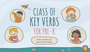 Pre-K の主要動詞のクラス