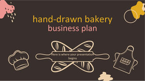 Plano de negócios de padaria desenhado à mão