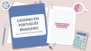 Brasilianisches Notizbuch für einen klinischen Fallbericht
