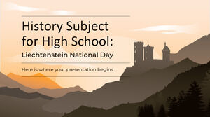 Materia di storia per la scuola superiore: festa nazionale del Liechtenstein