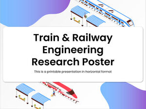 Mehrzweck-Forschungsplakat für Zug- und Eisenbahntechnik