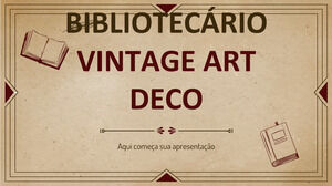 Currículo estilo vintage Art Déco Bibliotheque