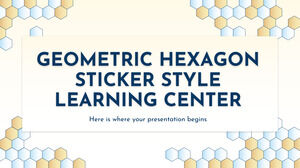 Centro de aprendizado de estilo de adesivos hexagonais geométricos