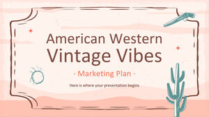 Marketing del piano di marketing delle vibrazioni vintage western americane