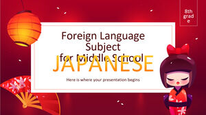 مادة اللغة الأجنبية للمدرسة الإعدادية - الصف الثامن: اليابانية