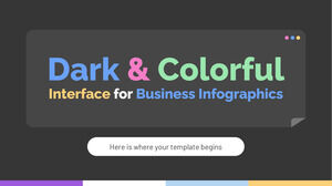 Темный и красочный интерфейс для бизнес-инфографики