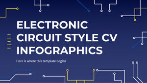 電子回路スタイルの CV インフォグラフィックス