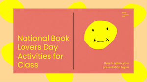 Sınıf için Ulusal Kitap Severler Günü Etkinlikleri