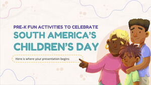 Atividades divertidas pré-K para comemorar o Dia das Crianças da América do Sul