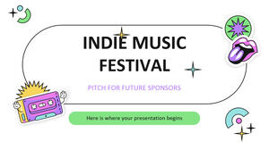 Indie Music Festival Pitch für zukünftige Sponsoren