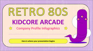 Infographie du profil de la société Kidcore Arcade des années 80 rétro