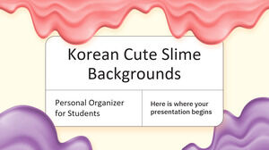 韩国可爱的史莱姆背景学生个人组织者