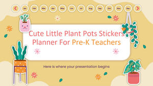 Grazioso piccolo pianificatore di adesivi per vasi per piante per insegnanti pre-K